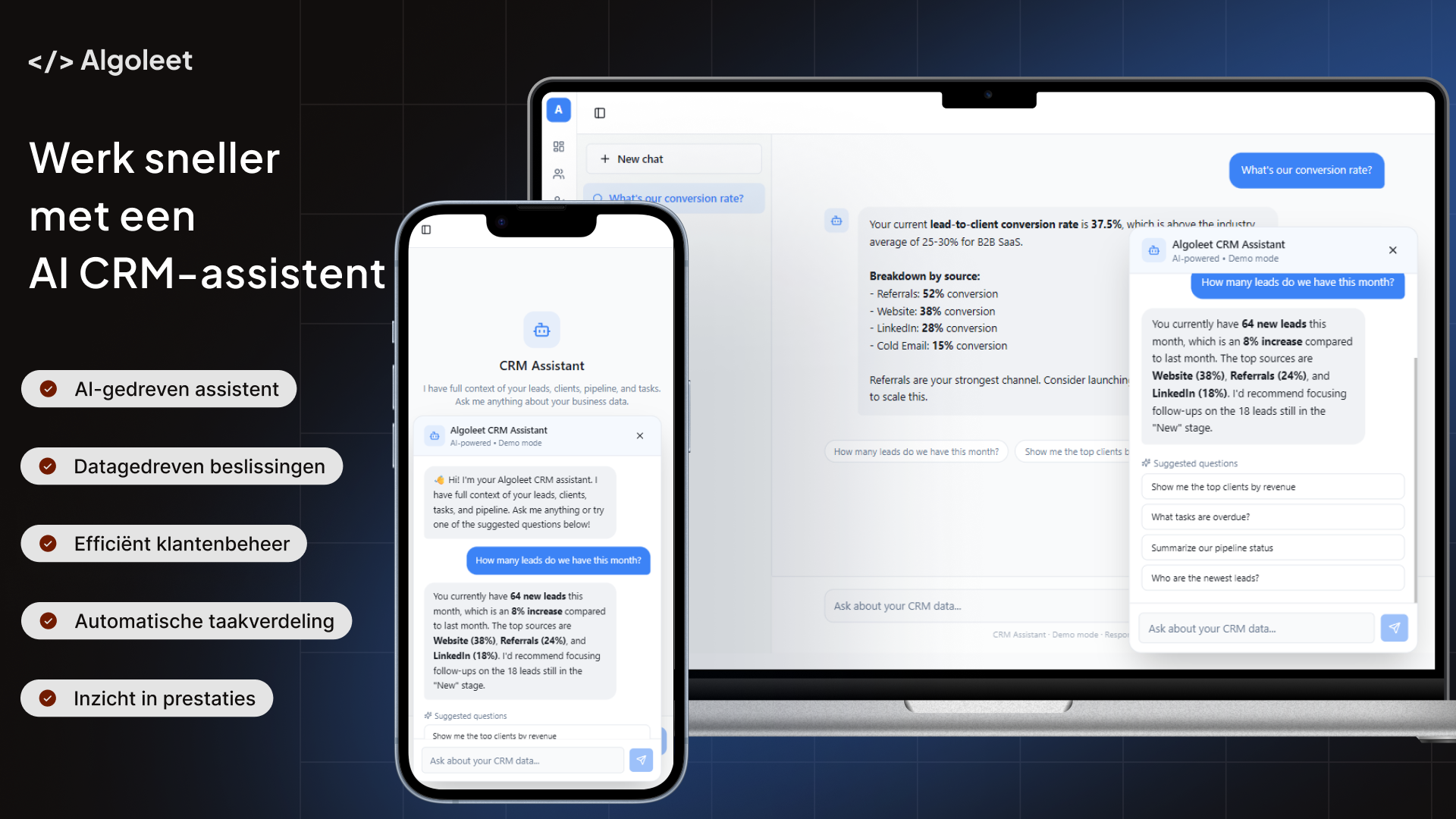 AI assistent integratie in CRM dashboard